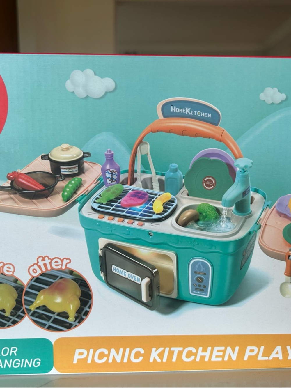 Picnic Playset - Teal Kids Toy Kitchen